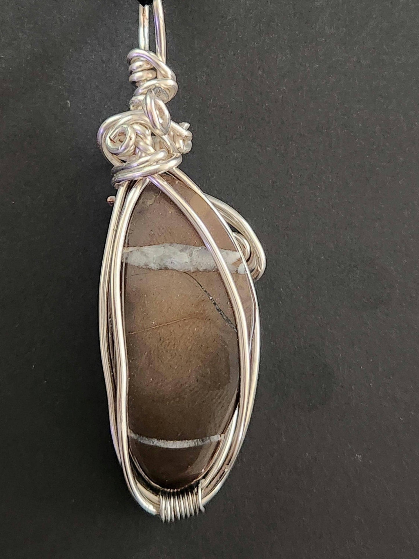 Hand-Cut and Polished Septarian Nodule Pendant – Grounding & Ancient Wisdom Stone | Silver Plated | Michigan Found