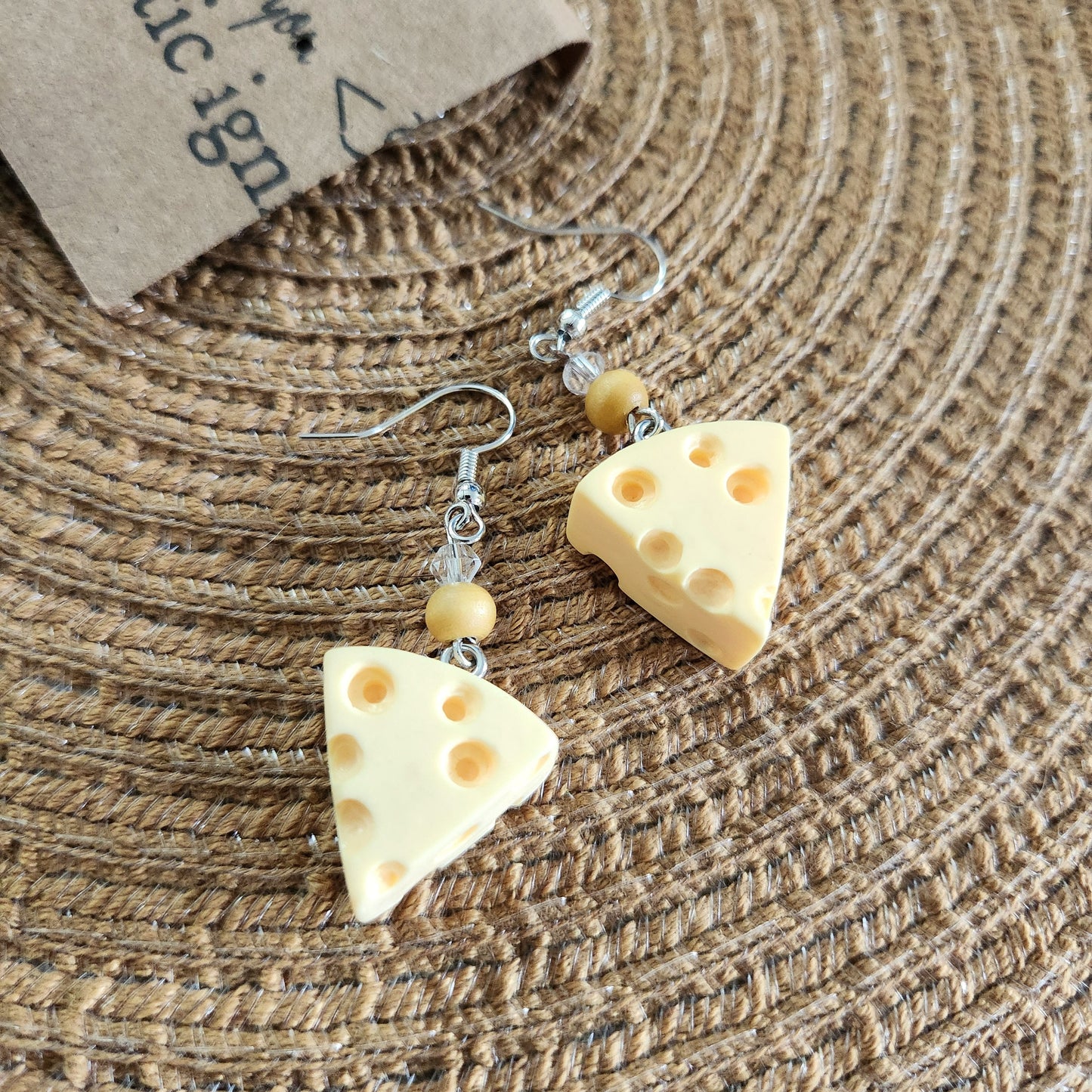 Dangle Earring Set "Stay Fresh Cheese Bags"