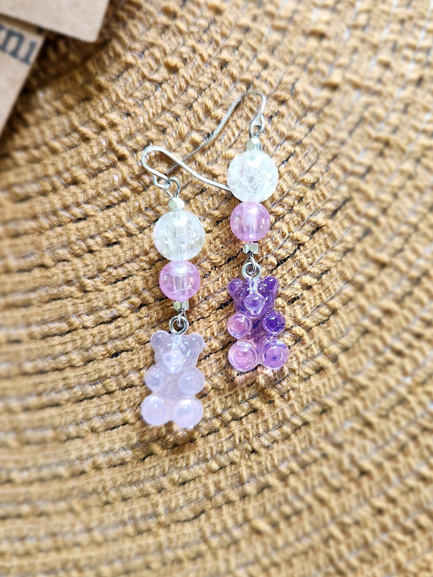 Gummy Bear Dangle Earring Set - Assorted Colors