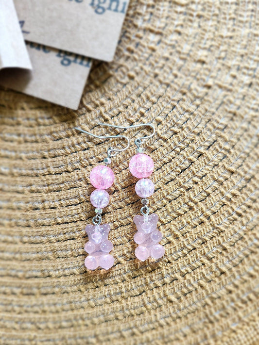 Gummy Bear Dangle Earring Set - Assorted Colors