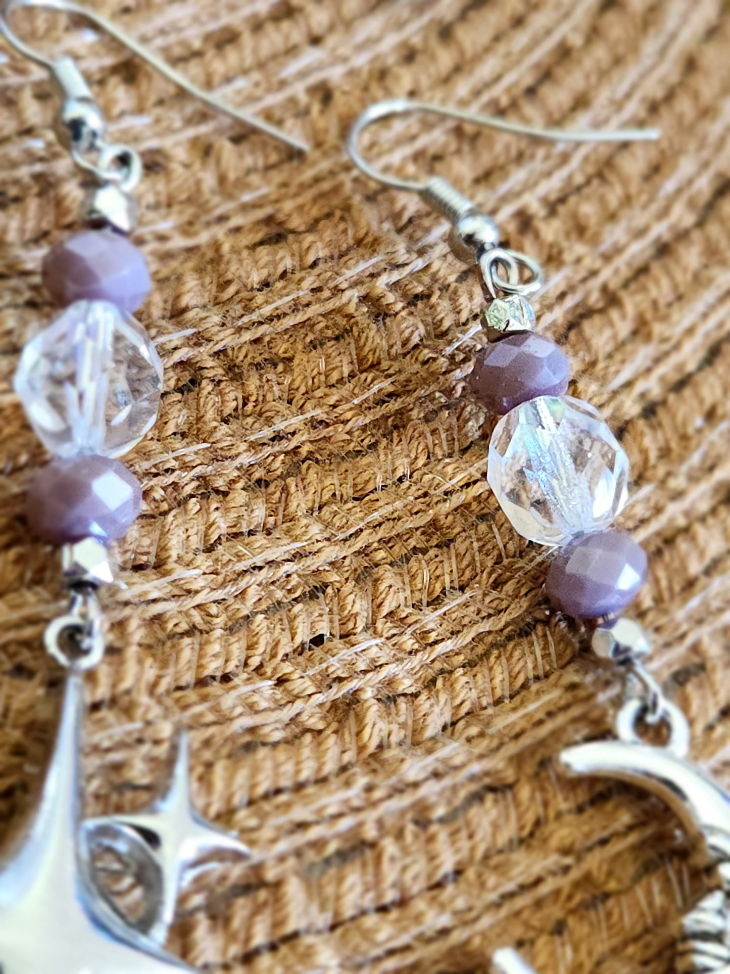 Dangle Earring Set - Star & Moon Silver