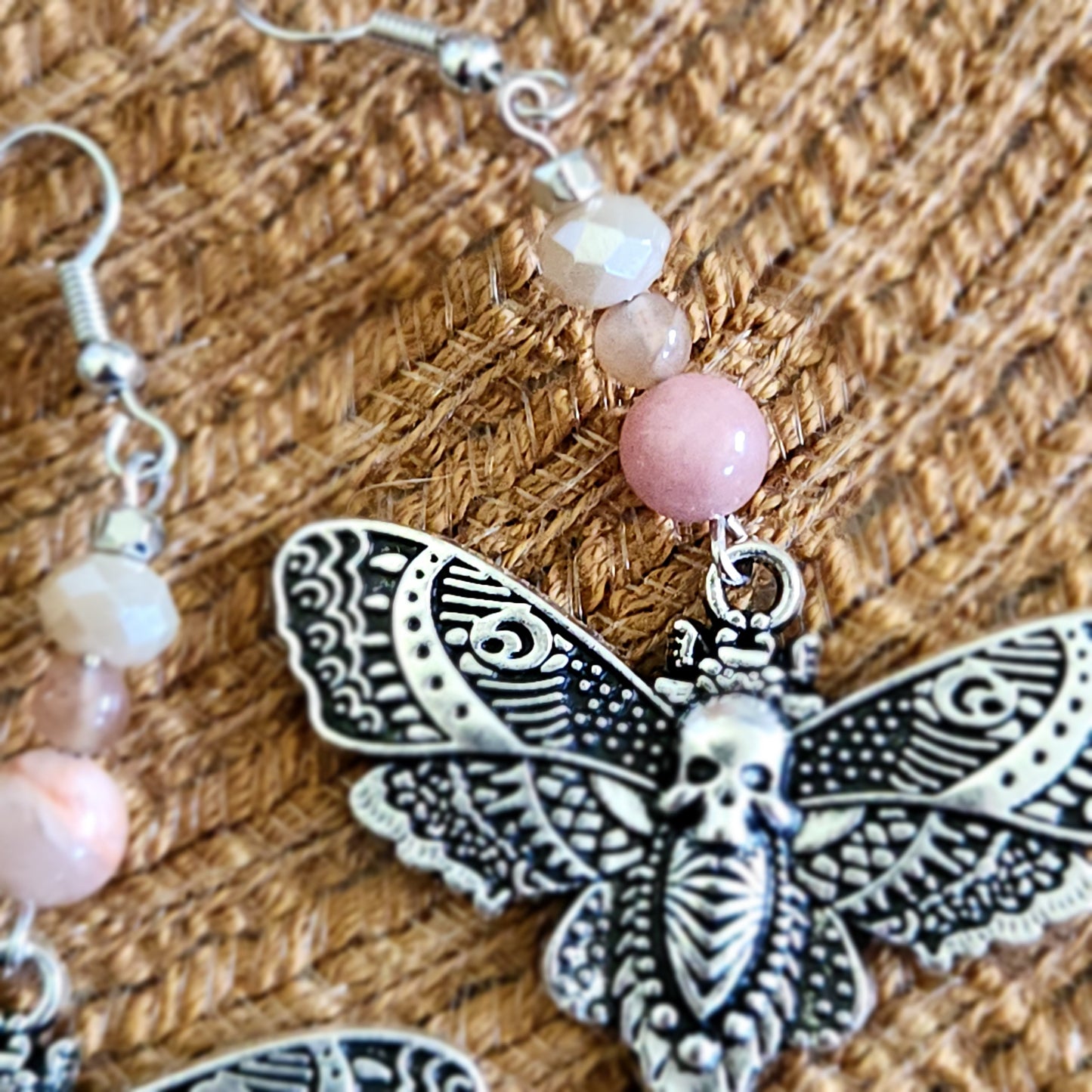 Dangle Earring Set - Hawk Moth & Precious Stone