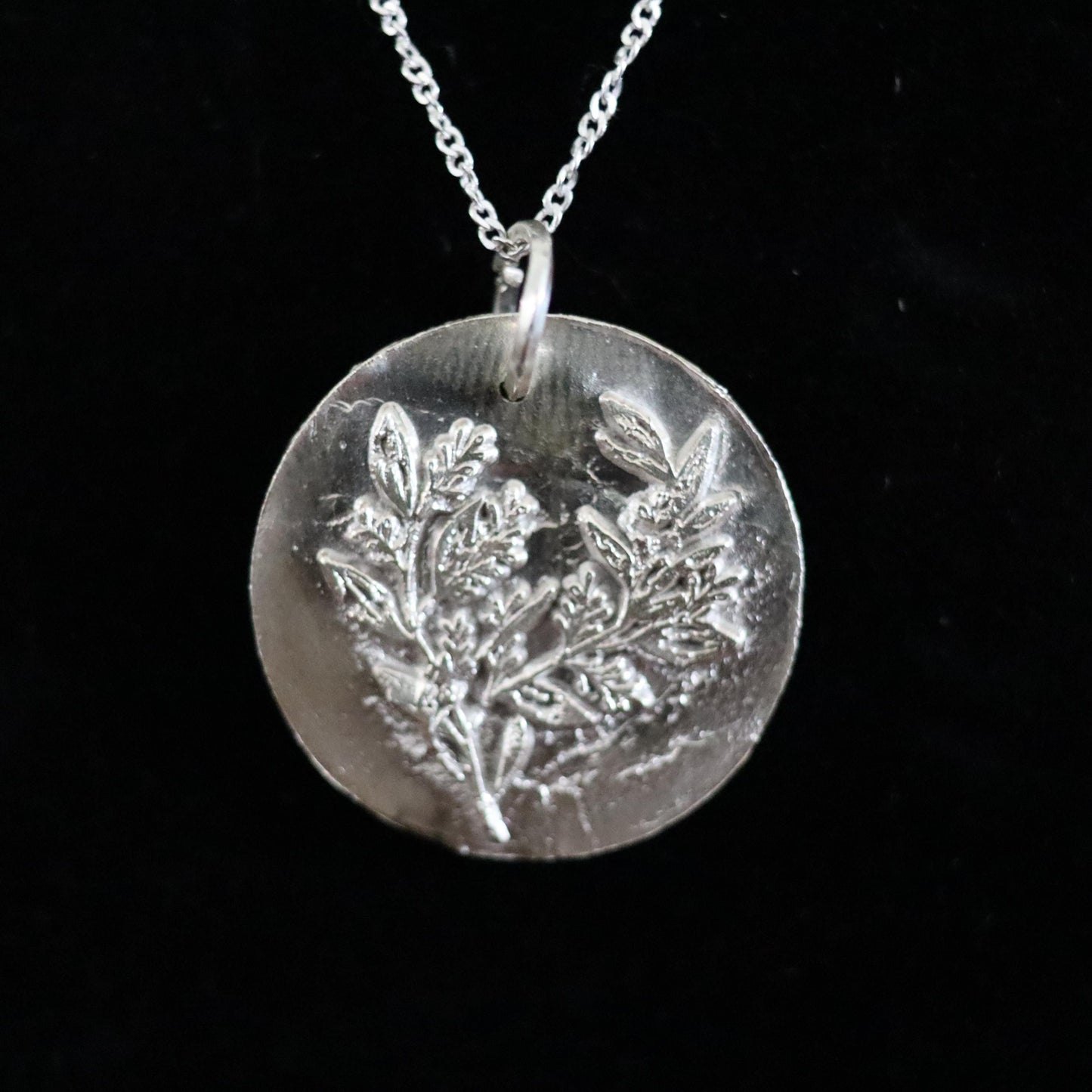 Fine Silver Floral Pendant .999