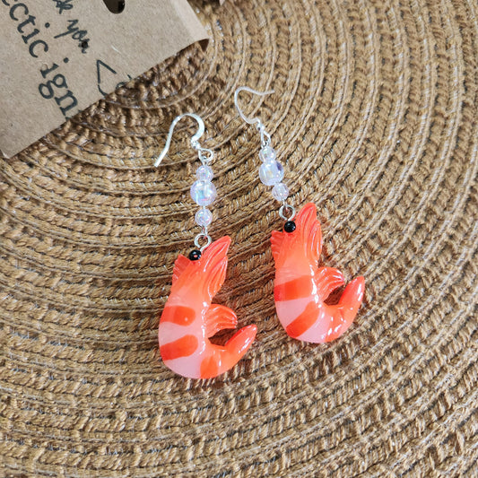 Dangle earring set "Shrimps is Bugs"