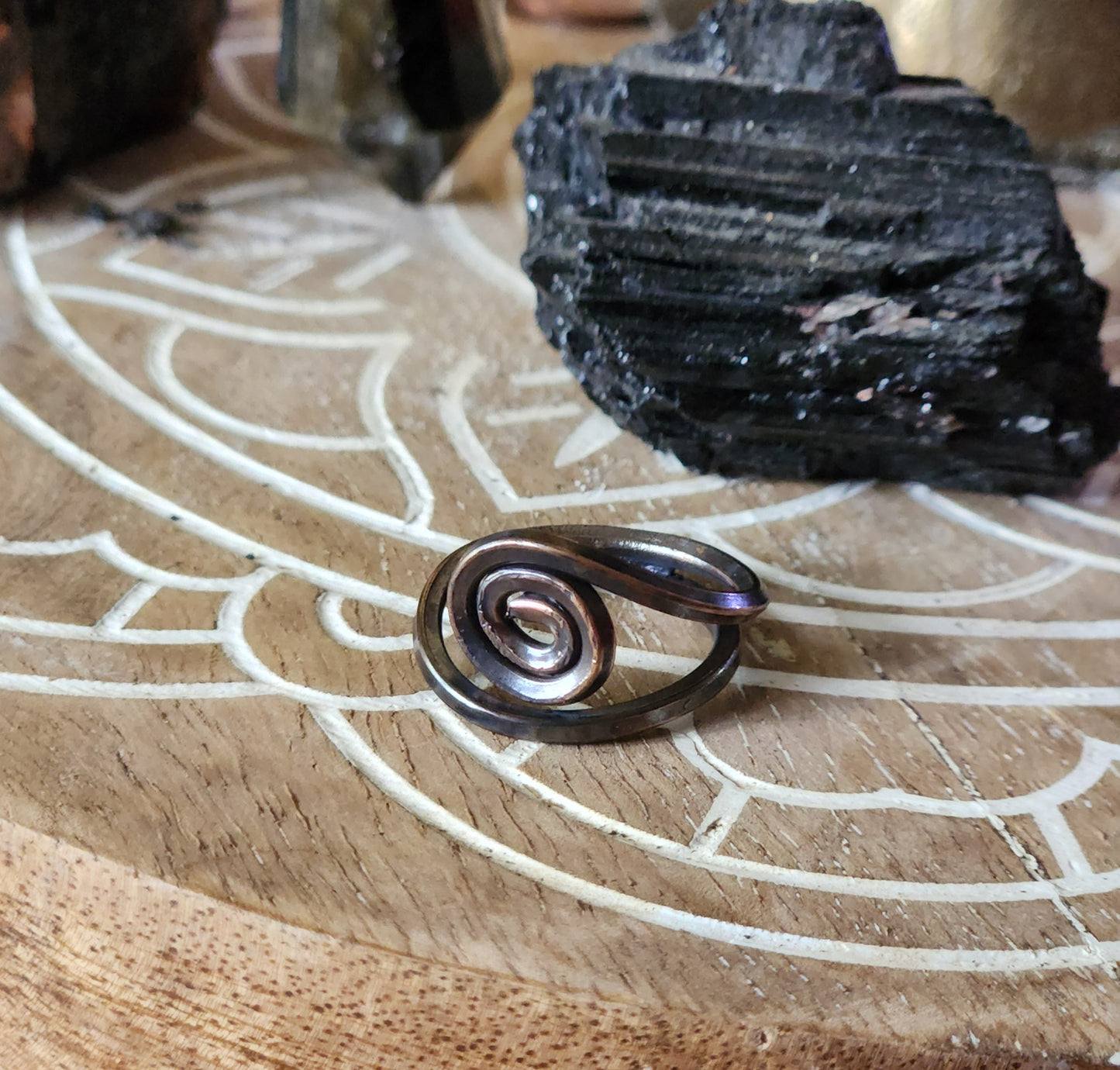 Copper Spiral Ring/ Toe Ring