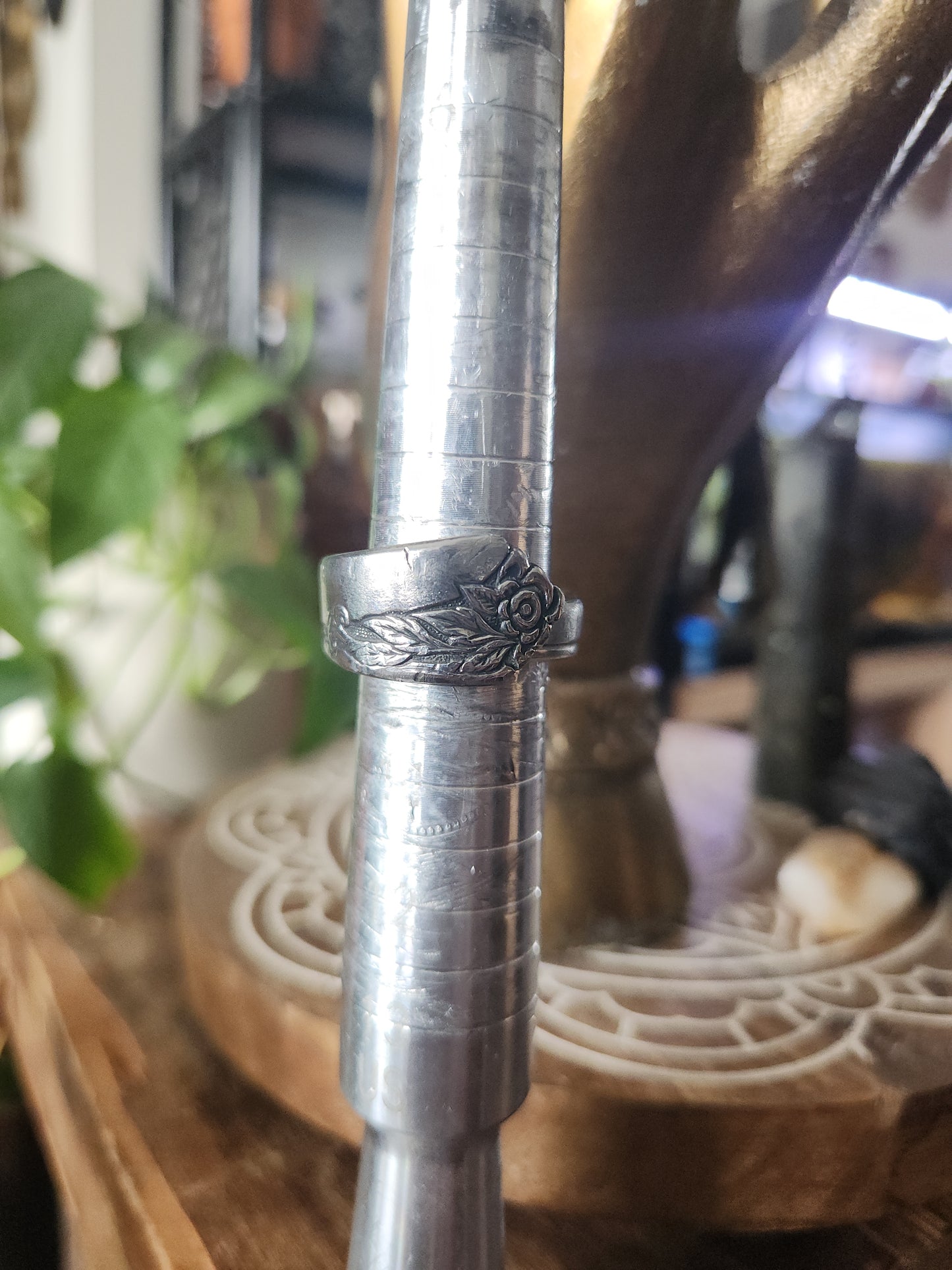 Silver Plated Spoon Ring Band • Upcycled Spoon Ring • Vintage Silver Spoon Ring •Unisex Gifts • size 10