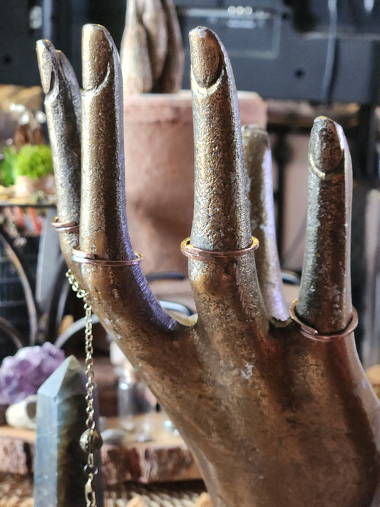 Half Wrap Copper Stacker Rings