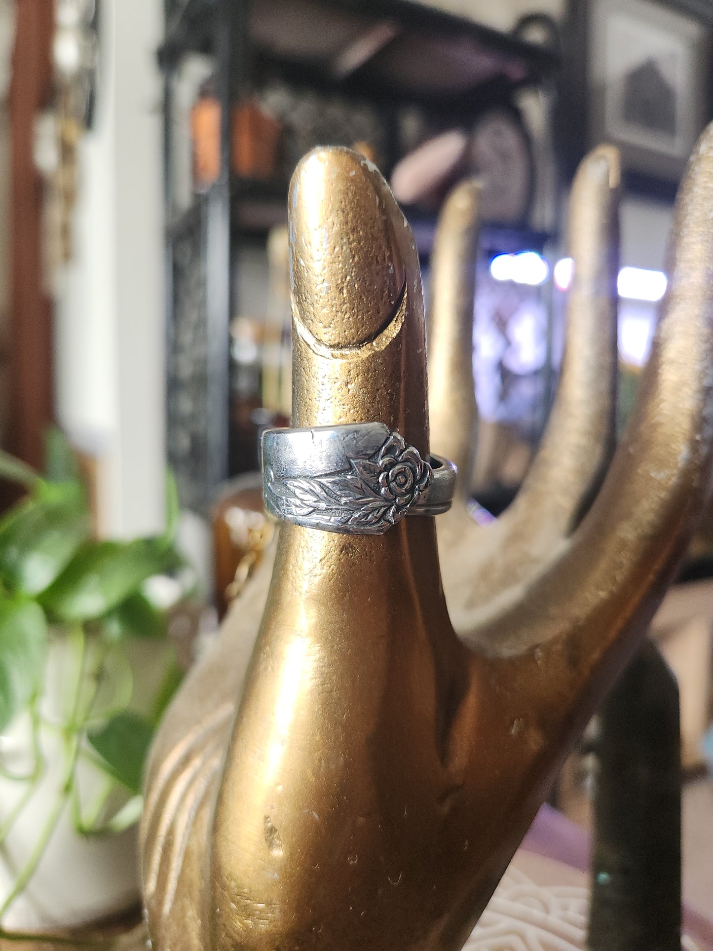 Silver Plated Spoon Ring Band • Upcycled Spoon Ring • Vintage Silver Spoon Ring •Unisex Gifts • size 10