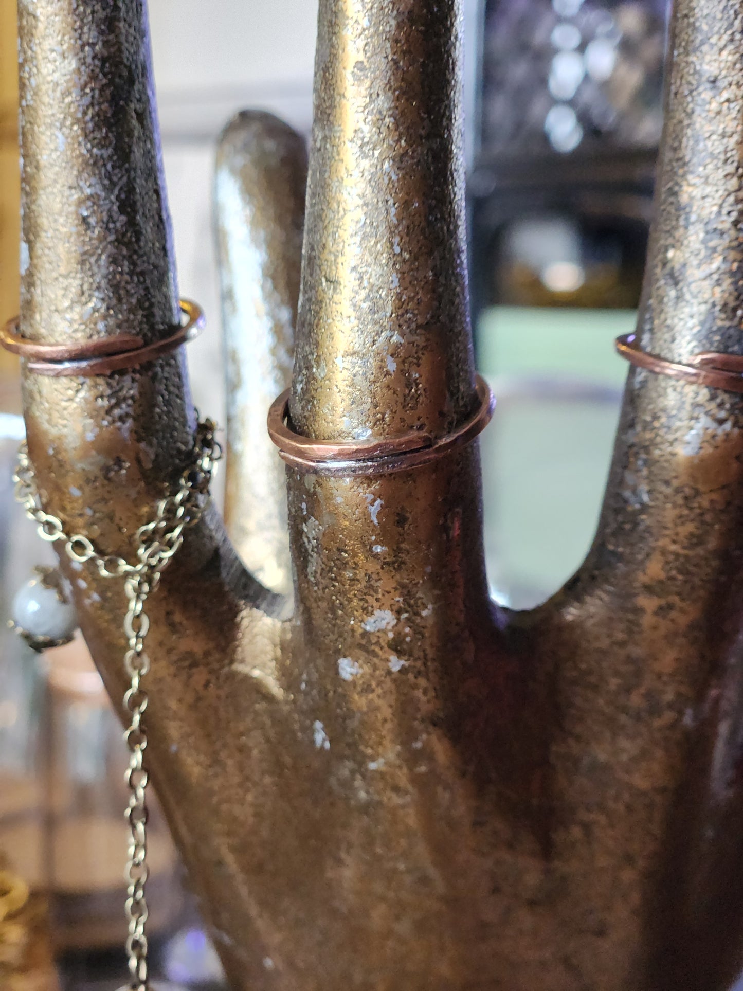 Half Wrap Copper Stacker Rings