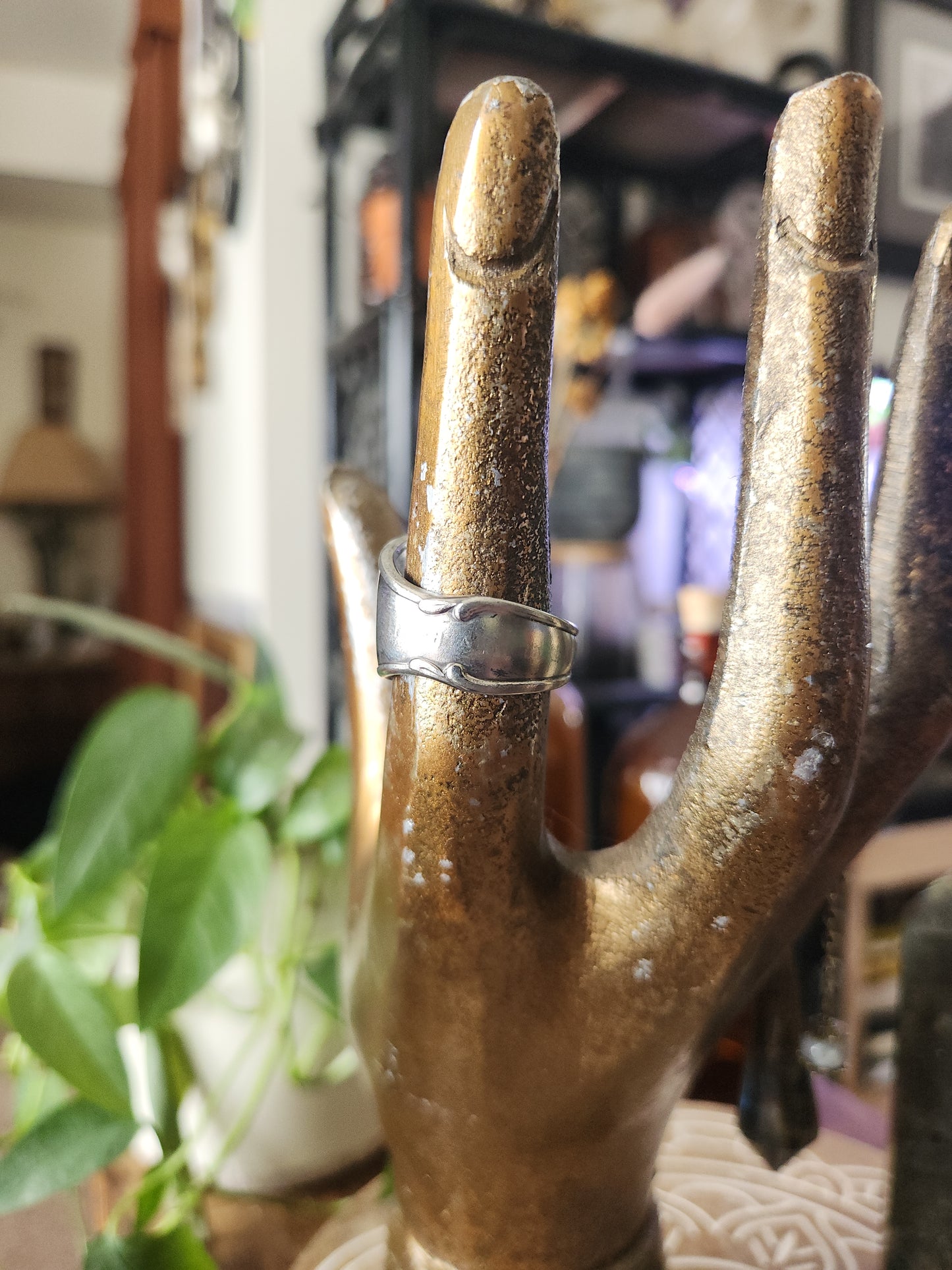 Stainless Steel Spoon Ring Band • Upcycled Spoon Ring • Hypoallergenic Ring • Unisex Gift Handcrafted Spoon Ring • size 8