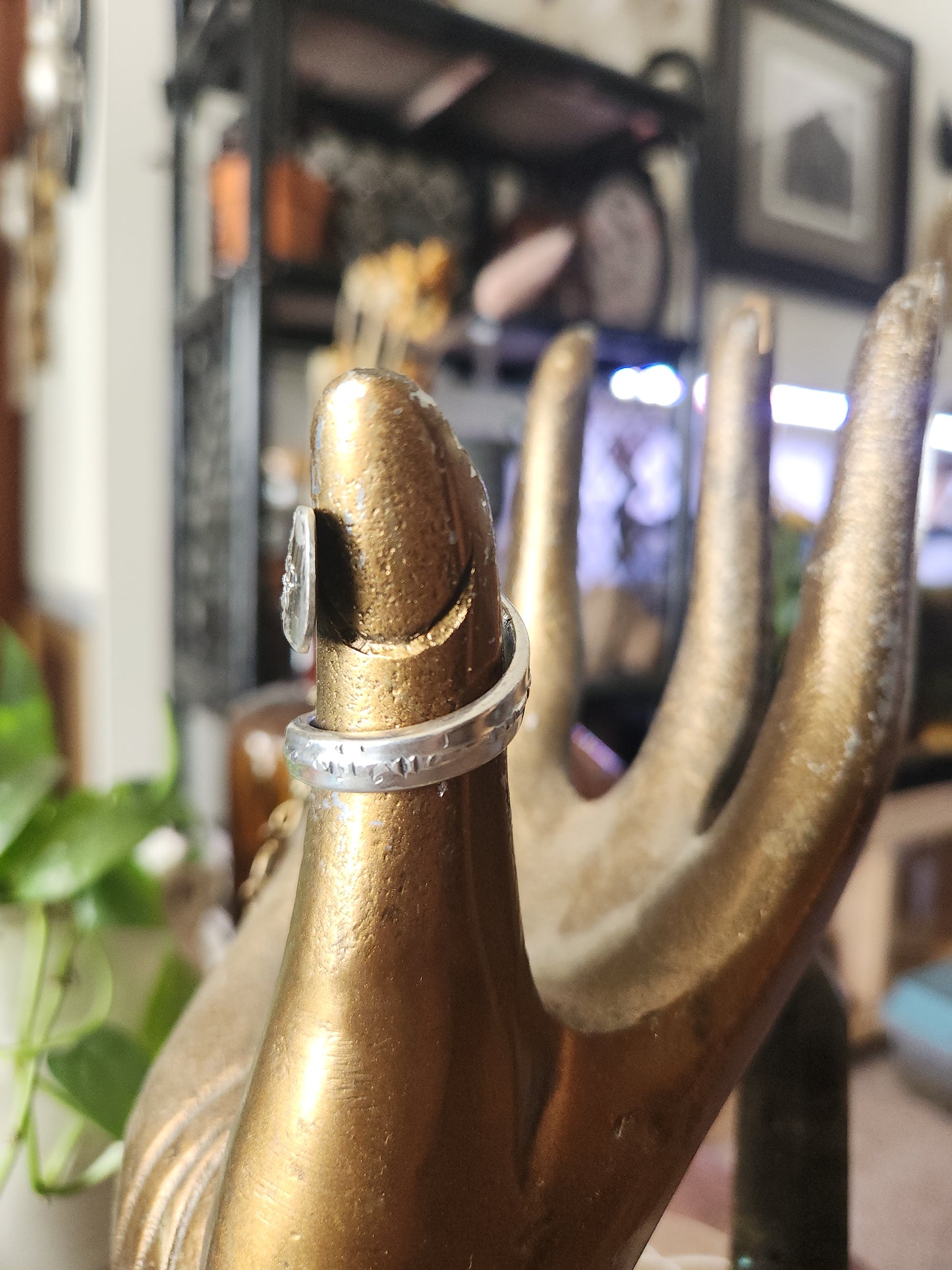 Silver Plated Spoon Ring• Upcycled Spoon Ring • Vintage Silver Spoon Ring •Unisex Gifts • size 9