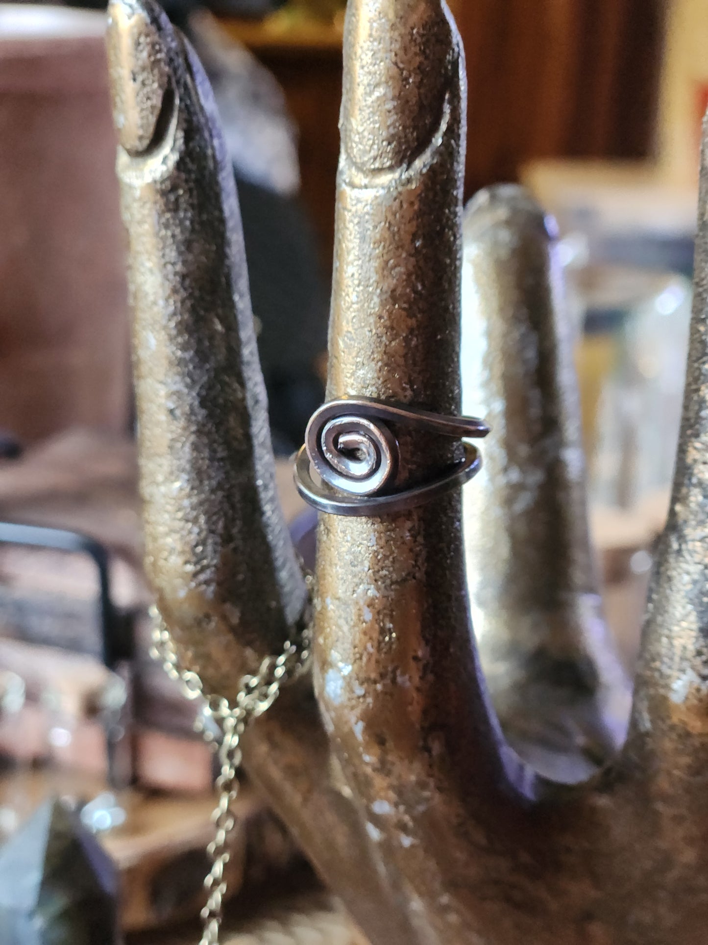 Copper Spiral Ring/ Toe Ring
