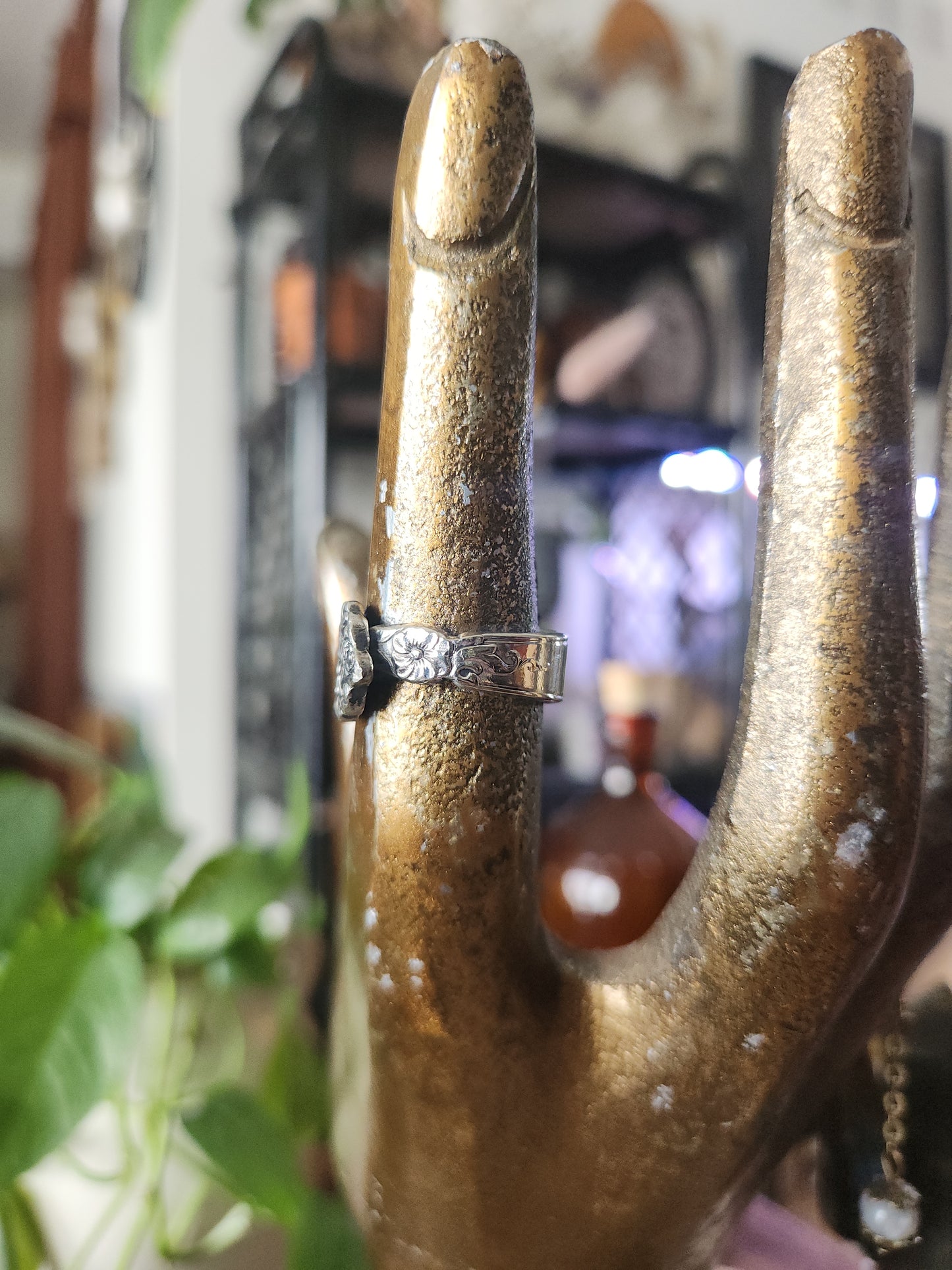 Silver Plated Spoon Ring Band • Upcycled Spoon Ring • Vintage Silver Spoon Ring •Unisex Gifts • size 7