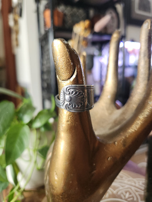 Stainless Steel Spoon Ring Band • Upcycled Spoon Ring • Hypoallergenic Ring • Unisex Gift Handcrafted Spoon Ring • size 8