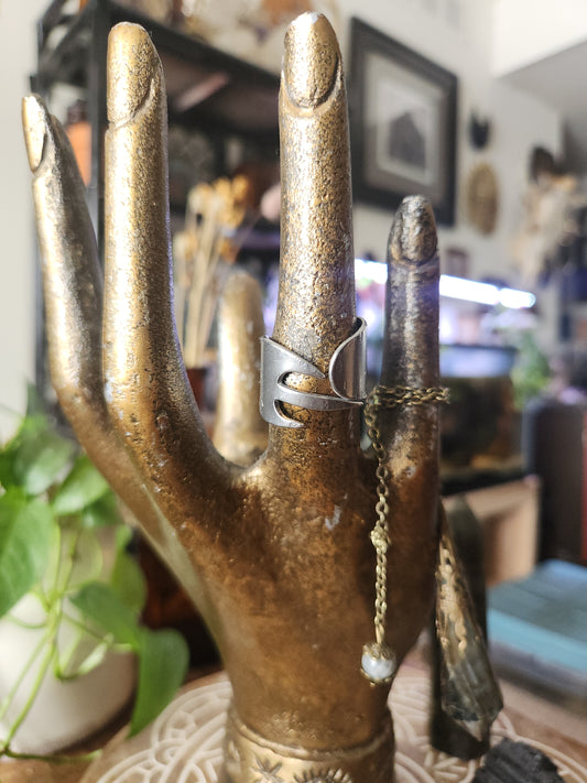 Stainless Steel Spoon Ring Band • Upcycled Spoon Ring • Hypoallergenic Ring • Unisex Gift Handcrafted Spoon Ring • size 9