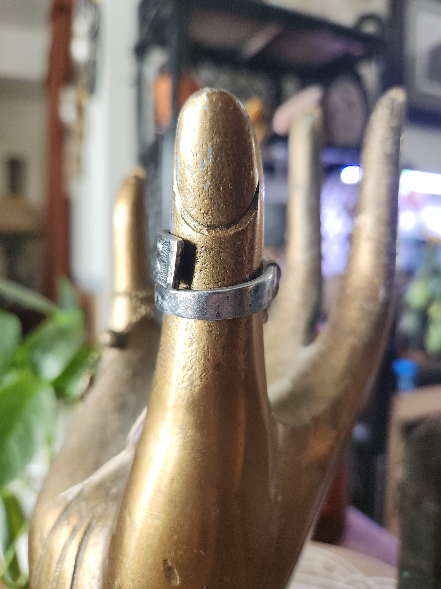 Stainless Steel Spoon Ring Band • Upcycled Spoon Ring • Hypoallergenic Ring • Unisex Gift Handcrafted Spoon Ring • size 9.5