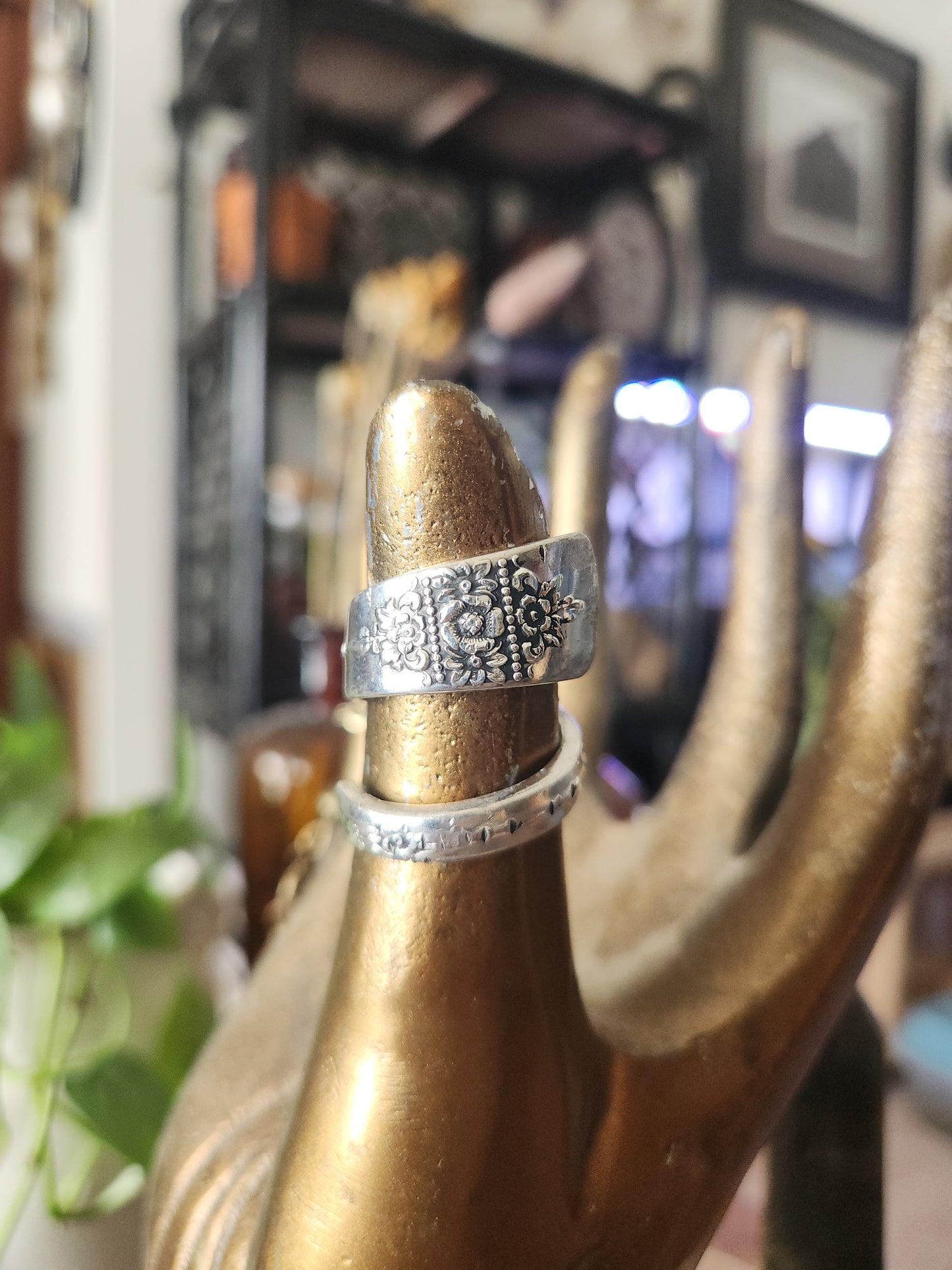 Silver Plated Spoon Ring• Upcycled Spoon Ring • Vintage Silver Spoon Ring •Unisex Gifts • size 9